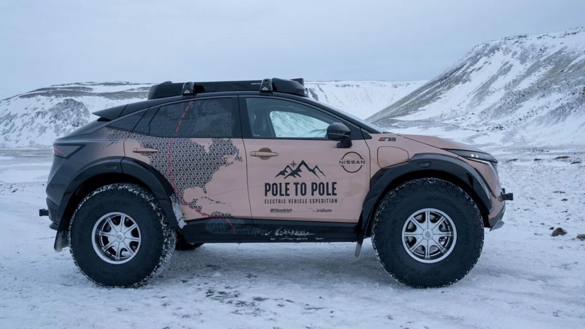 Представлен модернизированный Nissan Ariya для экспедиции от Северного до Южного полюса