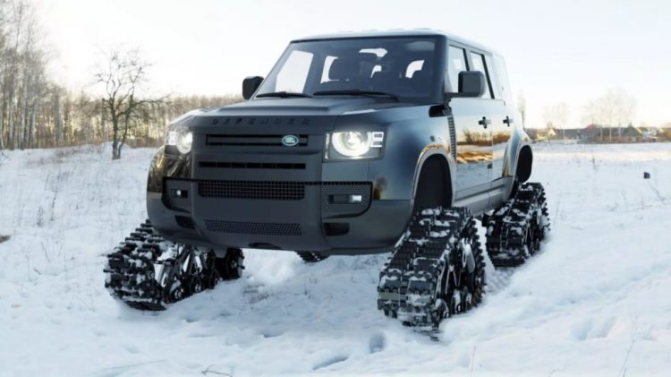 Land Rover Defender превратили в гусеничный вездеход